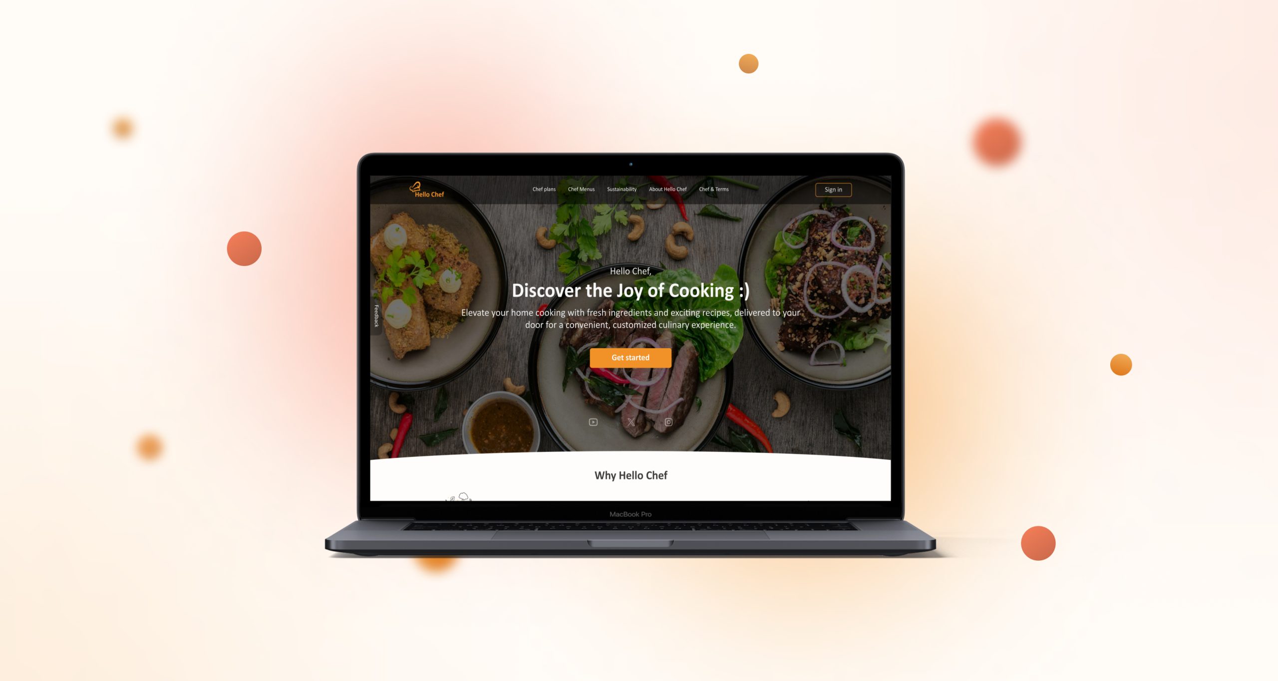 Hello Chef landing page